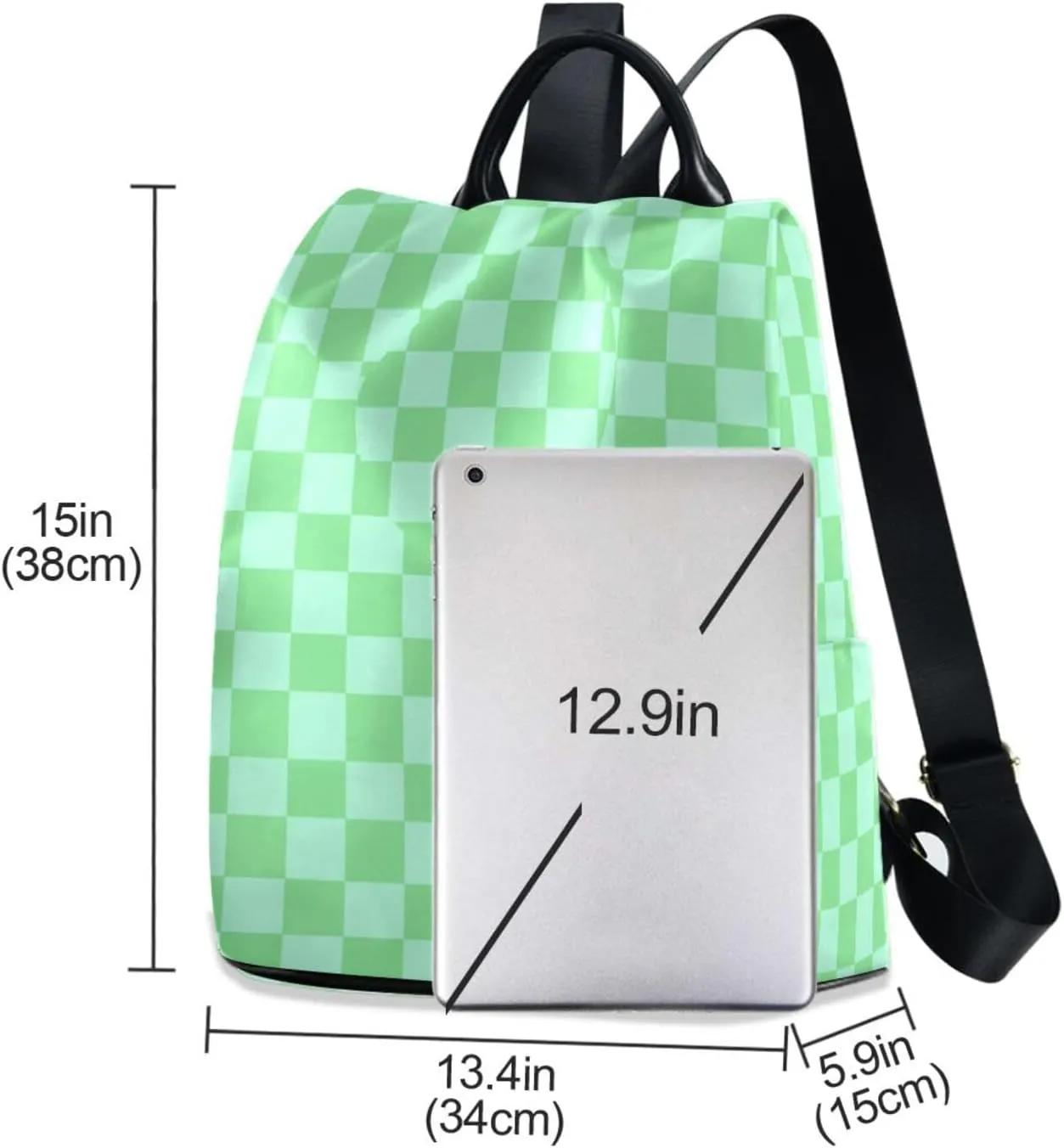 Lightweight Women Backpack Purse Shoulder Bag Casual Daypack Anti-theft Zipper With Pockets Pattern 3