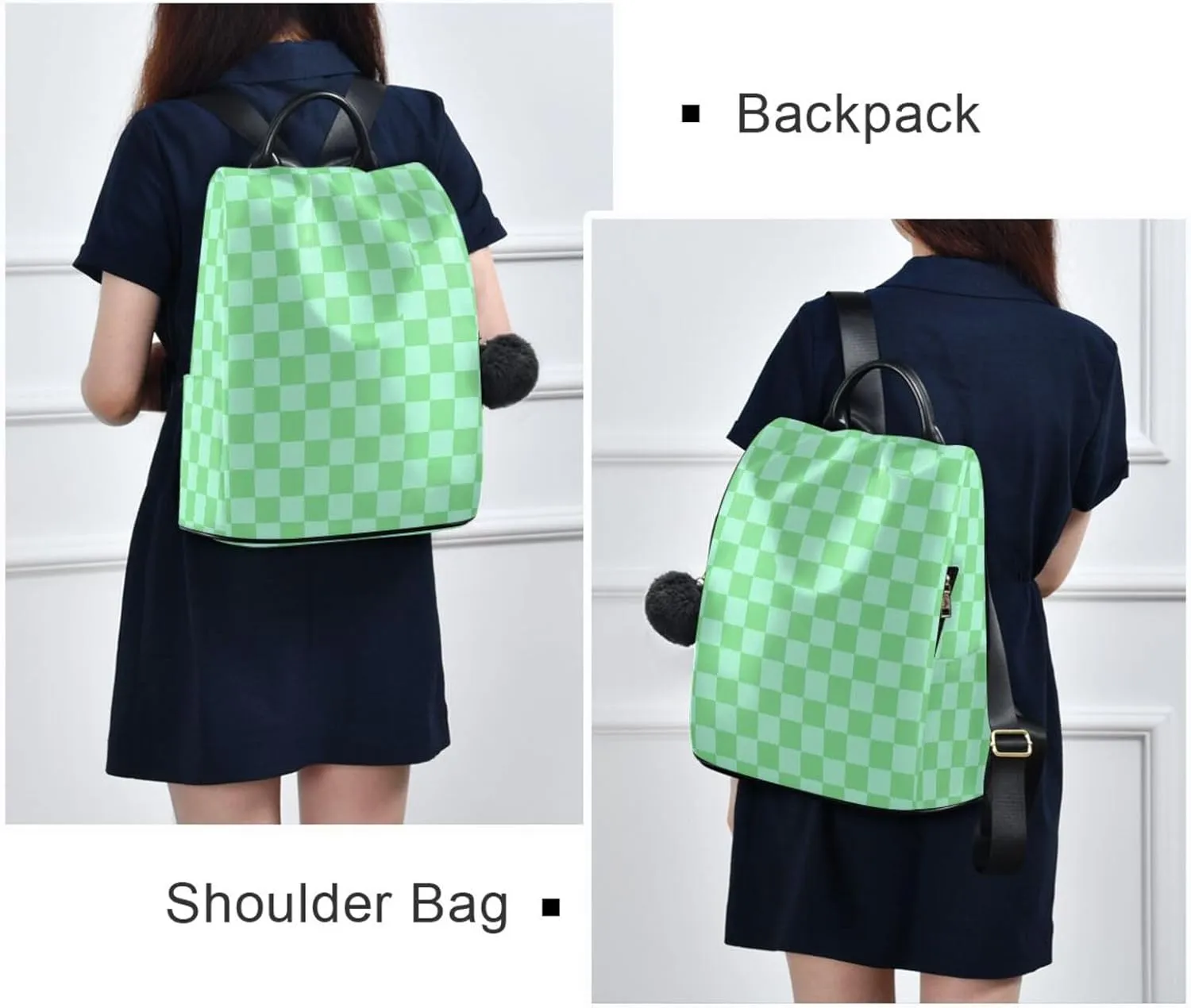 Lightweight Women Backpack Purse Shoulder Bag Casual Daypack Anti-theft Zipper With Pockets Pattern 3