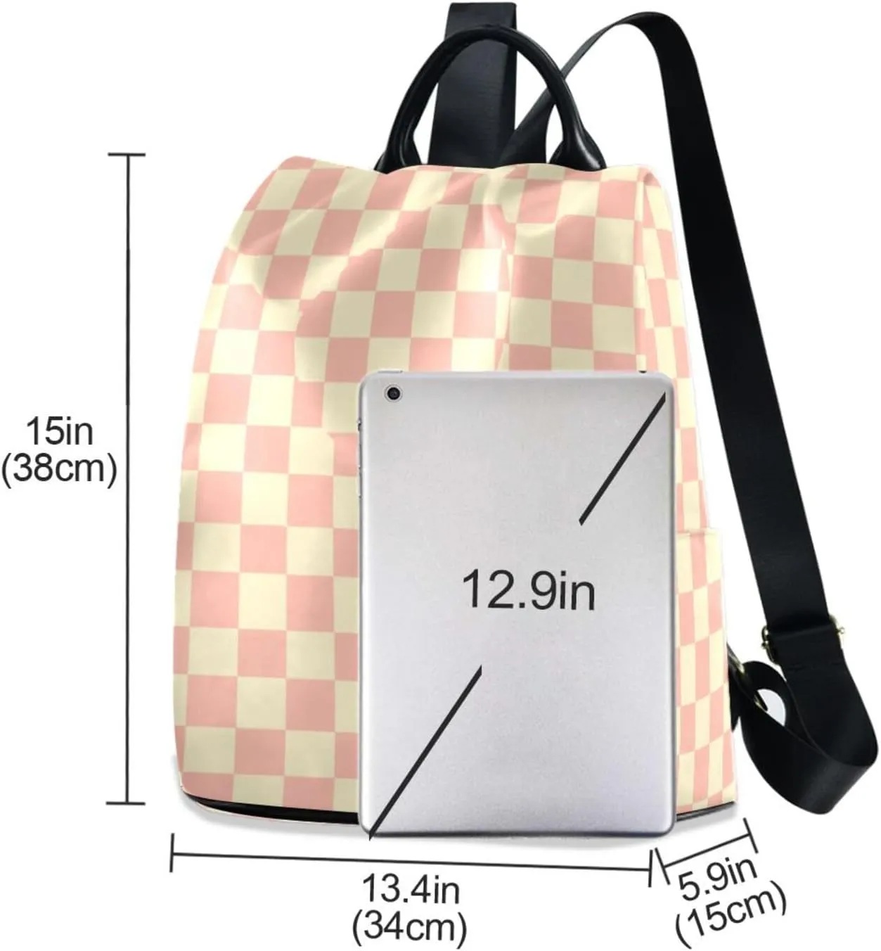 Lightweight Women Backpack Purse Shoulder Bag Casual Daypack Anti-theft Zipper With Pockets Pattern 9