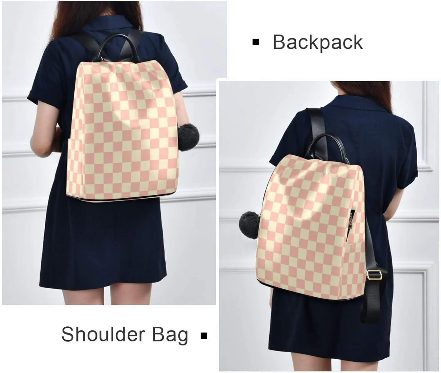Lightweight Women Backpack Purse Shoulder Bag Casual Daypack Anti-theft Zipper With Pockets Pattern 9