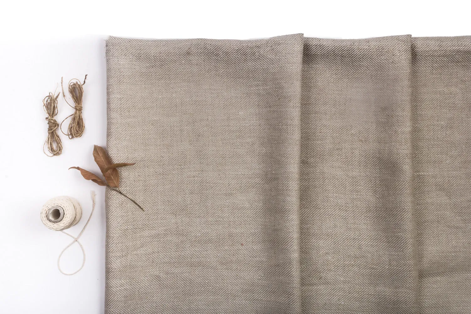 LINEN HERRINGBONE FABRIC