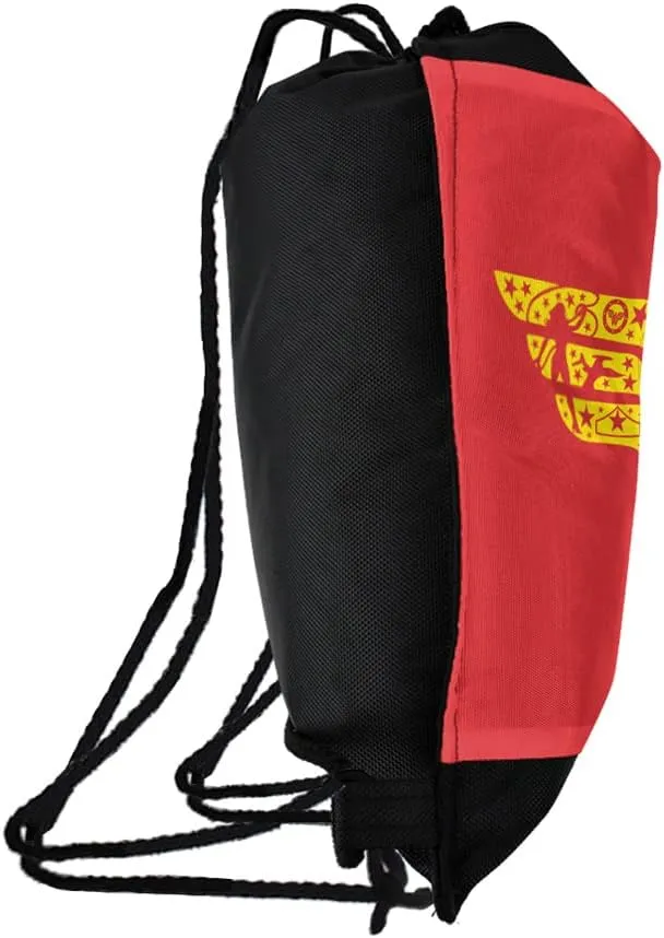 LOGOVISION Wonder Woman Wonder Woman Icons Logo Drawstring Backpack Sports Bag Sackpack 17" x 13", Perfect for Gym, Yoga or Practice