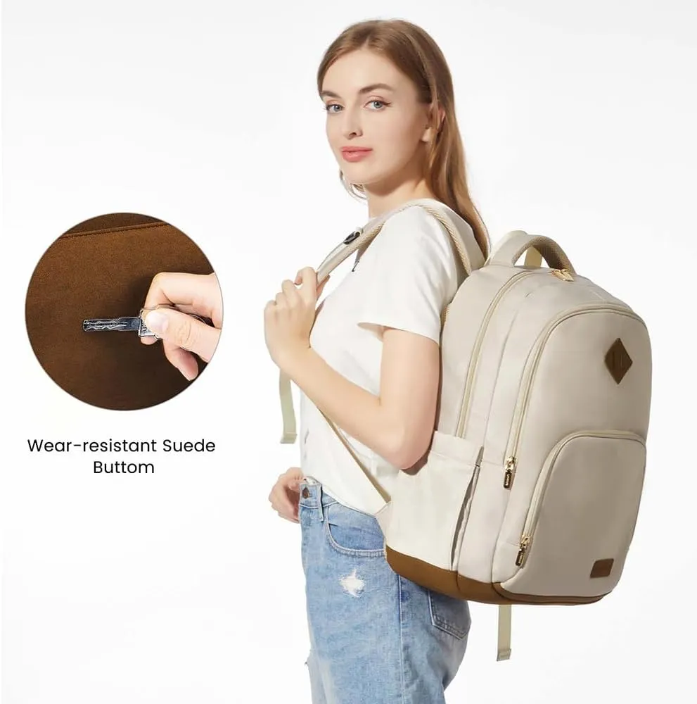 LOVEVOOK Laptop Backpack for Women Men, 17" Laptop Daypack for College Work Travel, Water Resistant Classic Backpacks with USB Port