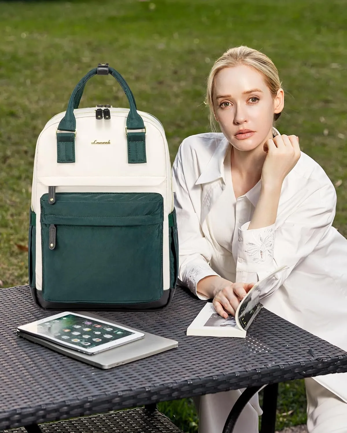 LOVEVOOK Travel Laptop Backpack Women, 17.3 Inch Anti-theft Laptop Bag with USB Port, Fashion Waterproof Computer Backpacks Teacher Nurse Backpack Purse for College School Work