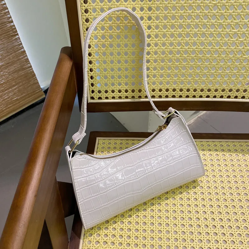 Lynda – Crocodile Embossed Shoulder Bag