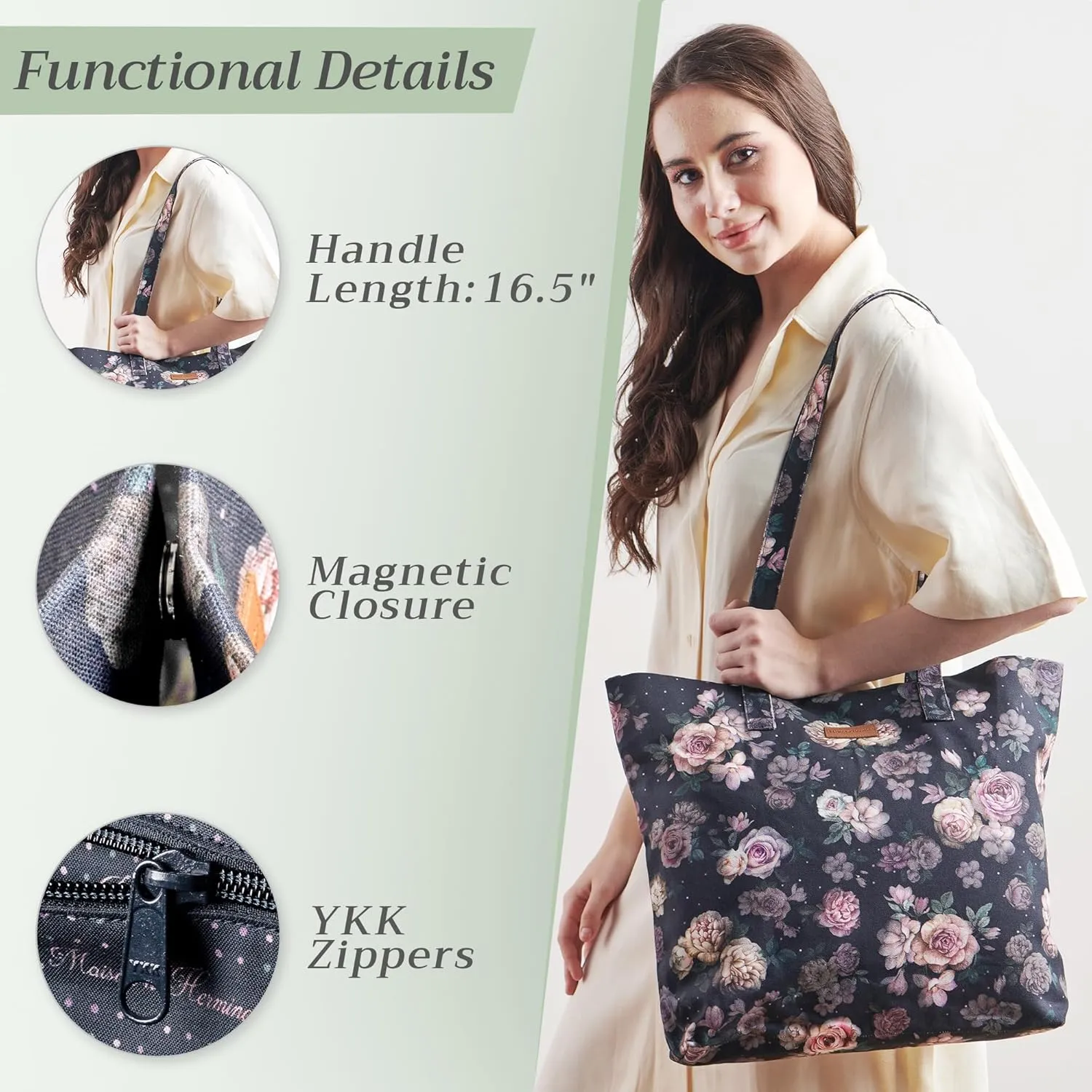 Maison d' Hermine Canvas Tote Bag 100% Cotton Canvas Reusable Shoulder Grocery Bag for Shopping Perfect for Men Women