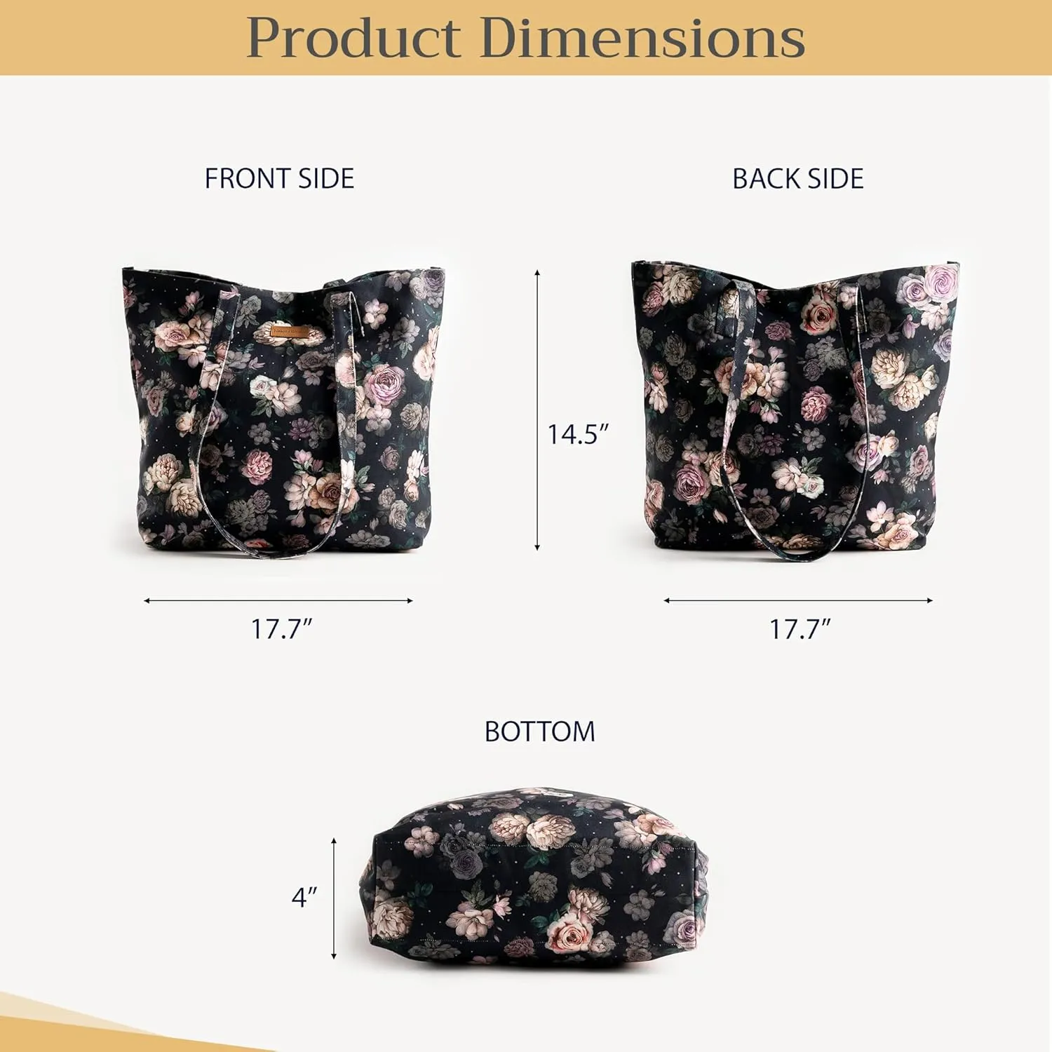 Maison d' Hermine Canvas Tote Bag 100% Cotton Canvas Reusable Shoulder Grocery Bag for Shopping Perfect for Men Women