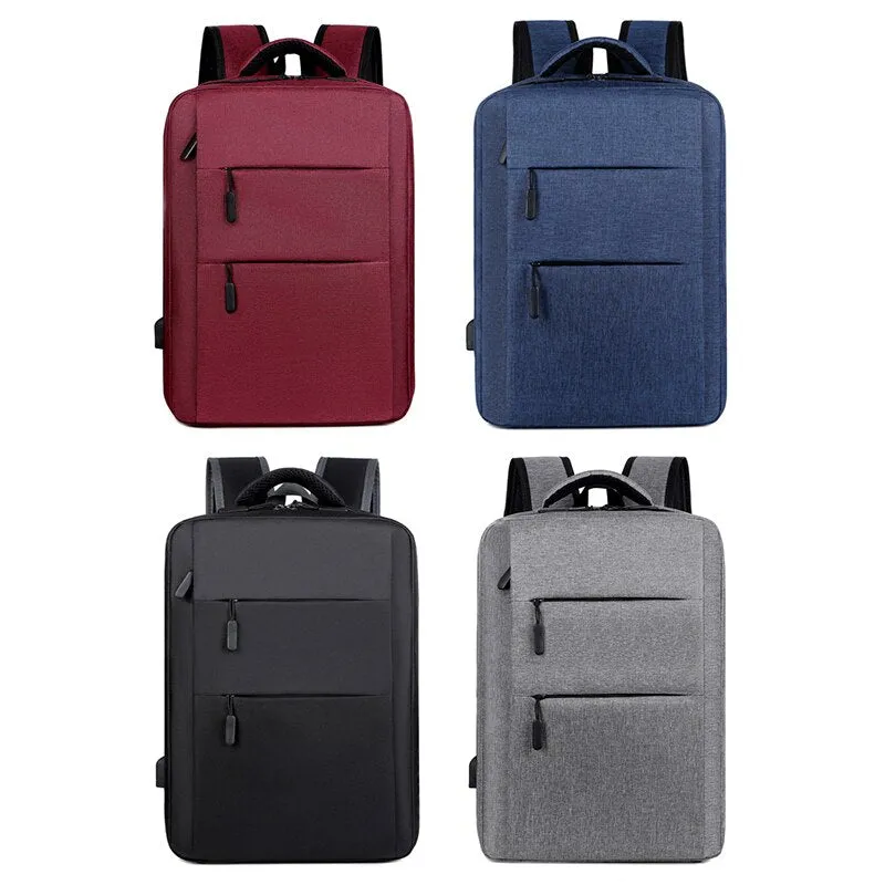 Mens Backpacks With Charging Waterproof Oxford Cloth Bag Multifunctional Laptop Rucksack Male Portable Business Bagpack
