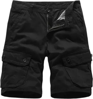 Mens Hiking Cargo Shorts with Pockets Lightweight Cargo Capris Casual Outdoor Golf Fishing Summer Trousers for Men