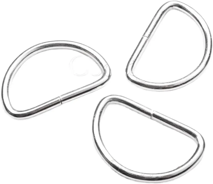 Metal D Ring 500pcs Metal 1/2"~1-1/4" D Rings Dee Ring Buckle Belt Webbing Handbag Straps Bag Pet Collar DIY