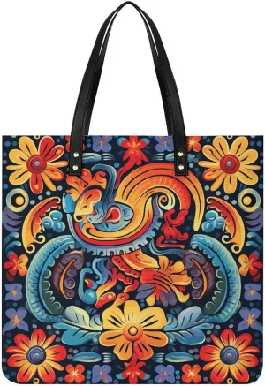 Mexican Large Leather Handbags Women Fashion Handbag Multifunctional Travel Bag It Is A Great Gift for Mothers, Teachers, Friends, Bridesmaids