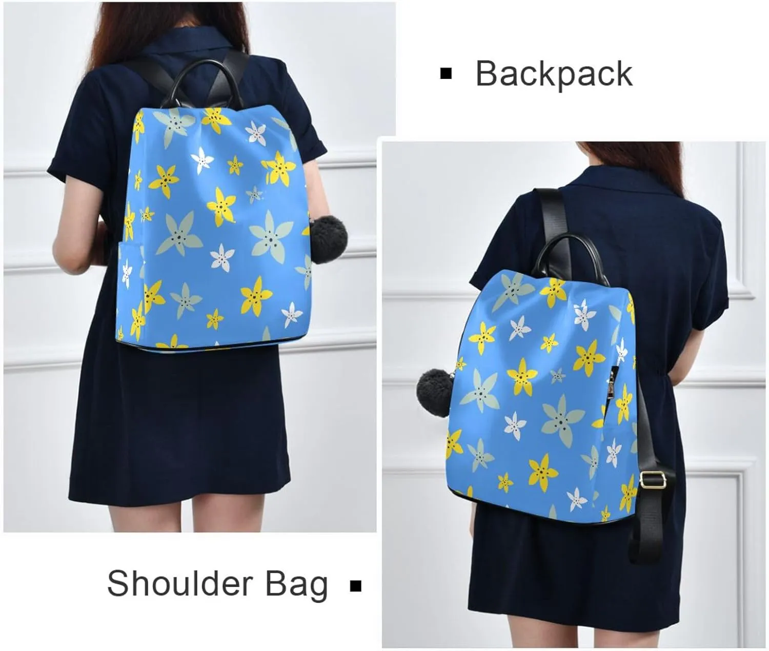 Mini Backpack Women Travel Handbag Shoulder Bag for Outing Shopping Traveling Going Out Pattern 10