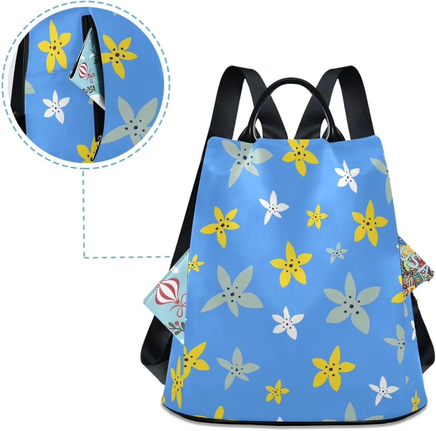 Mini Backpack Women Travel Handbag Shoulder Bag for Outing Shopping Traveling Going Out Pattern 10