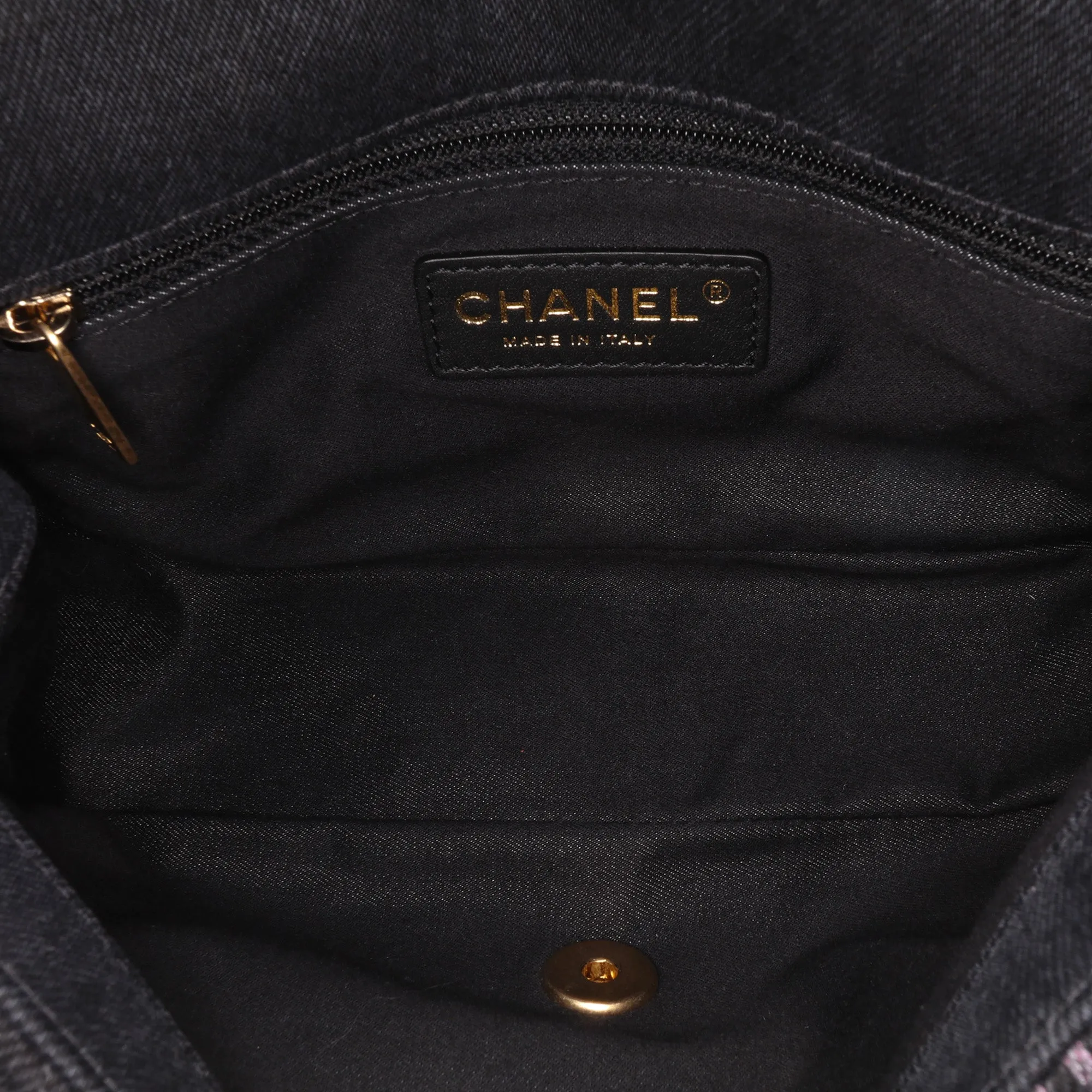 Mini Rectangular Quilted Denim Mood Flap