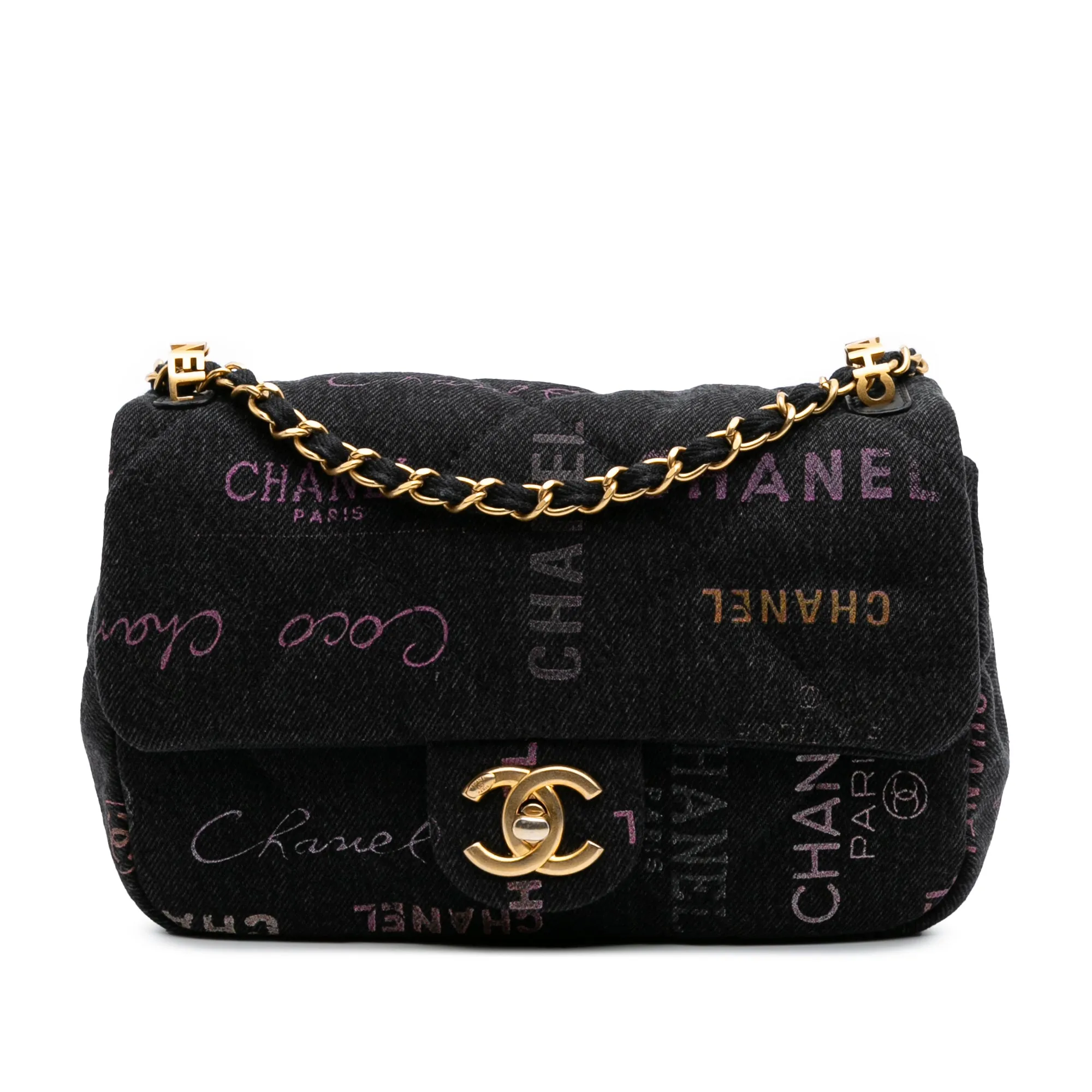 Mini Rectangular Quilted Denim Mood Flap