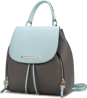 MKF Collection Backpack for Women Vegan Leather Bookbag Top Handle Bag Lady Fashion Pocketbook Travel bag by Mia k