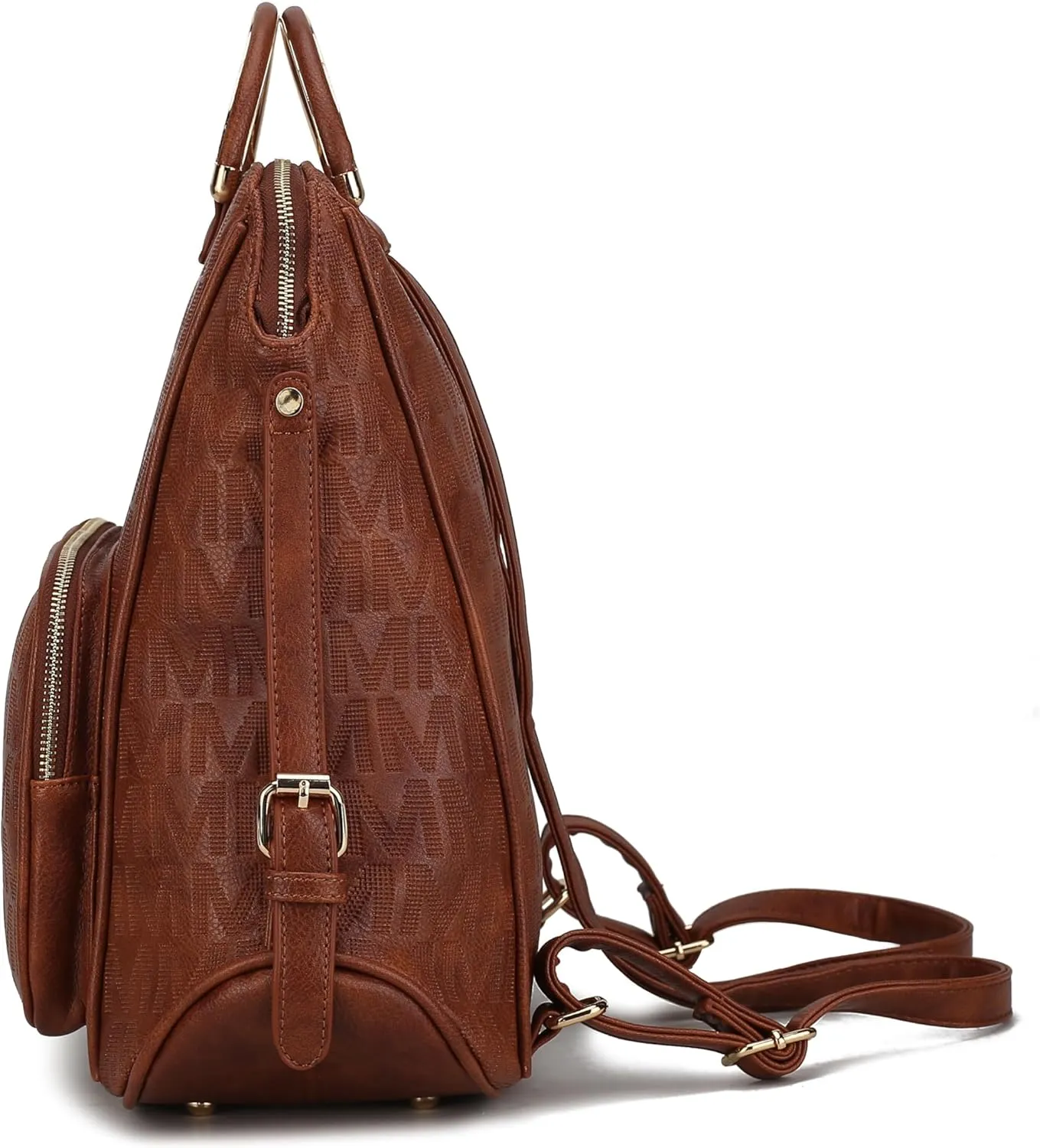 MKF Collection Signature Women Backpack, Vegan Leather Travel Bag Top-Handle Fashion Business Work Bag by Mia K