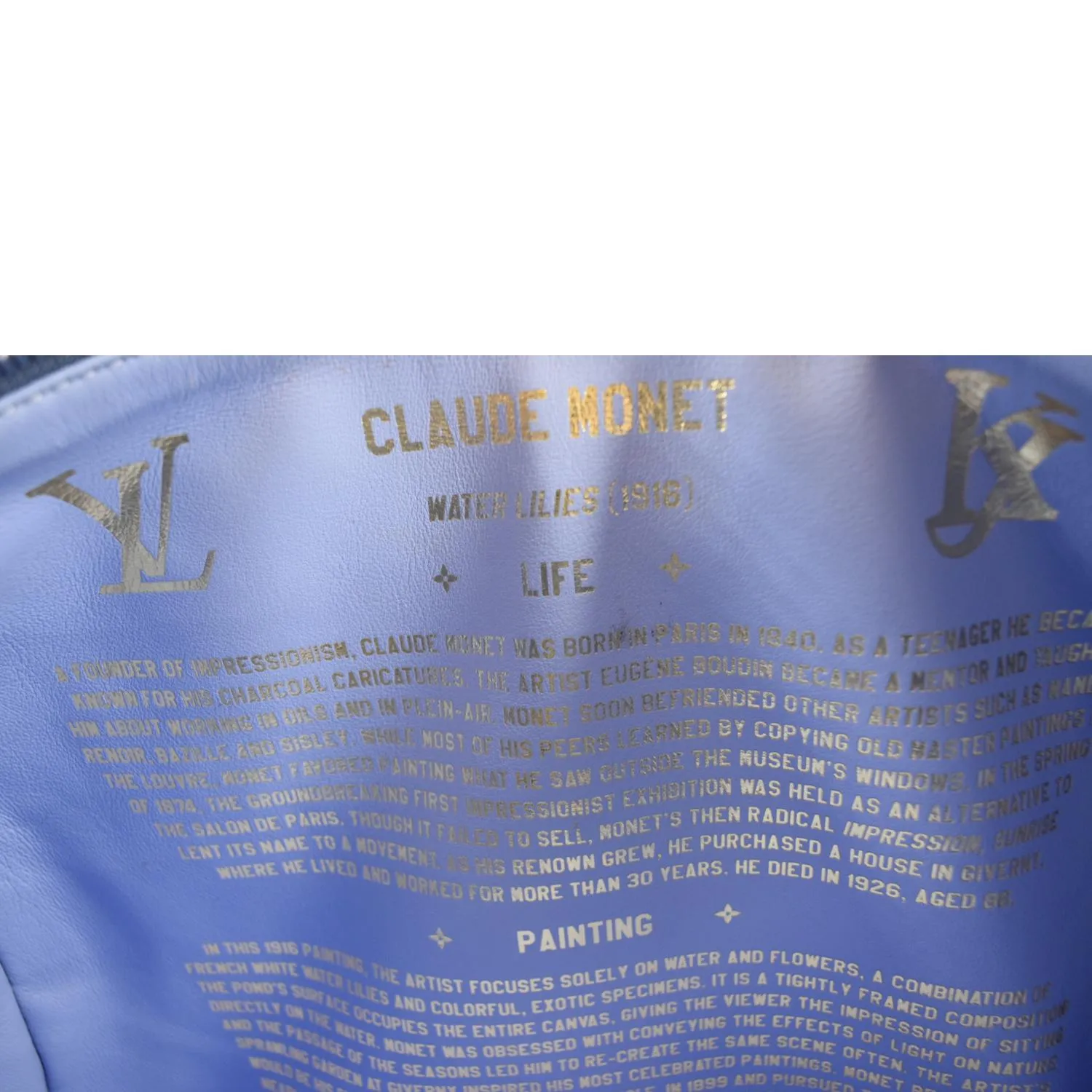 Monet Blue 30 Bag Speedy LOUIS Masters Coated Privacy-protected Sale ends today VUITTON Canvas Satchel