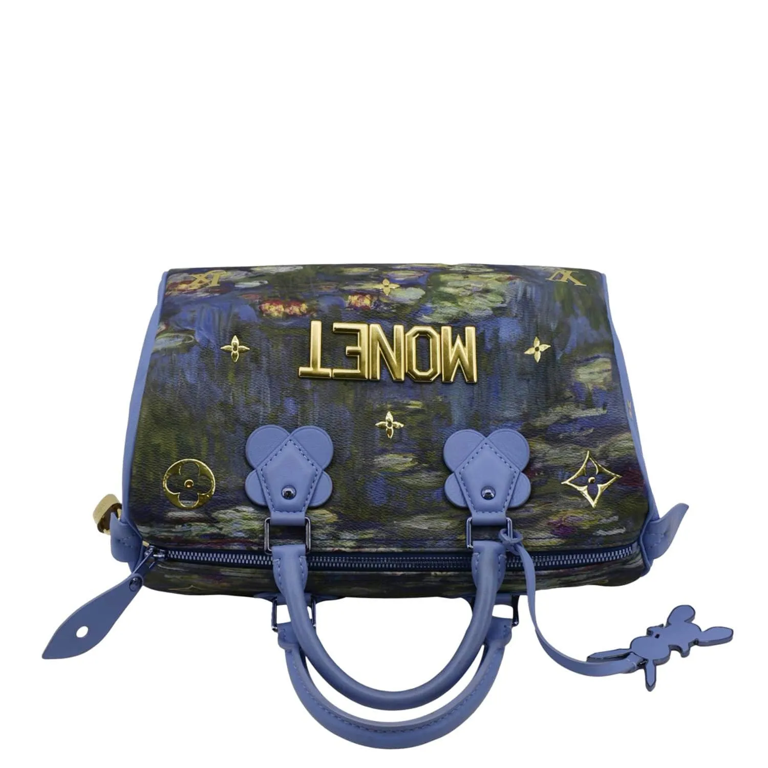 Monet Blue 30 Bag Speedy LOUIS Masters Coated Privacy-protected Sale ends today VUITTON Canvas Satchel