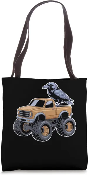 Monster Truck With Raven Tote Bag