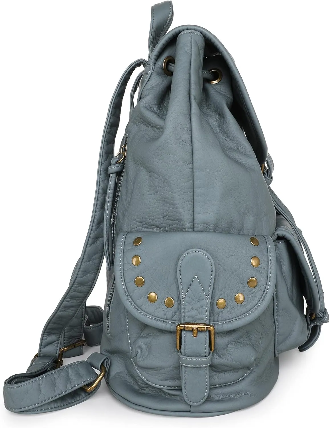 Montana West Backpack Purse for Women Soft Washed Leather Drawstring Casual Travel Large Backpacks