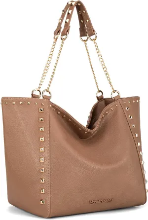 Montana West Large Tote Bag for Women Oversized Shoulder Purses with Chain Handbags