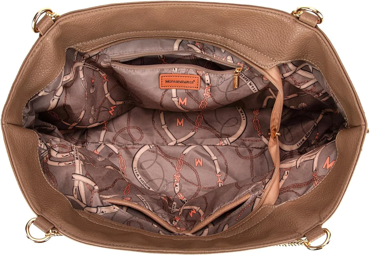 Montana West Large Tote Bag for Women Oversized Shoulder Purses with Chain Handbags