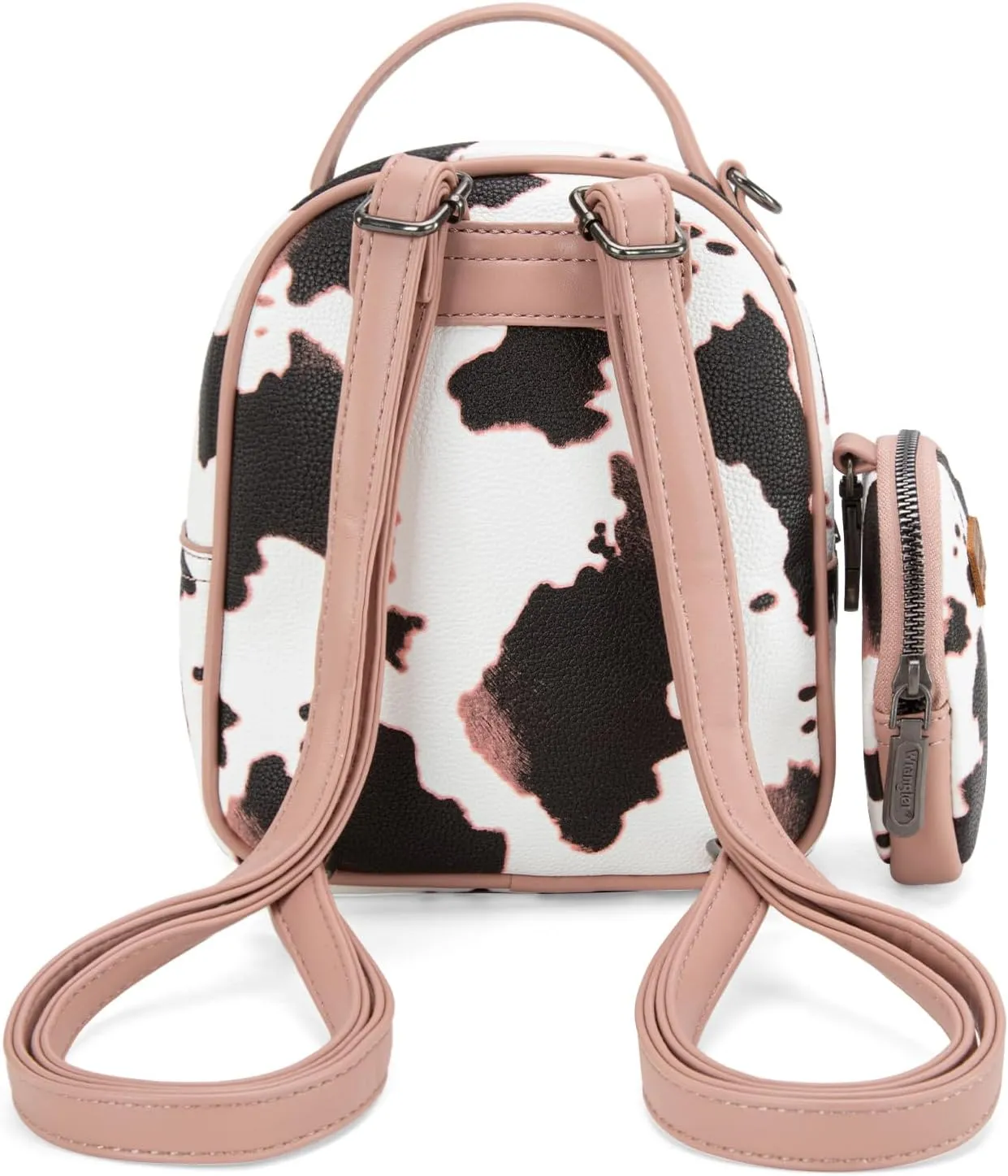 Montana West Wrangler Mini Backpack Cute Cow Print Backpack Purse for Girls and Women, Pink WG133-8600PK