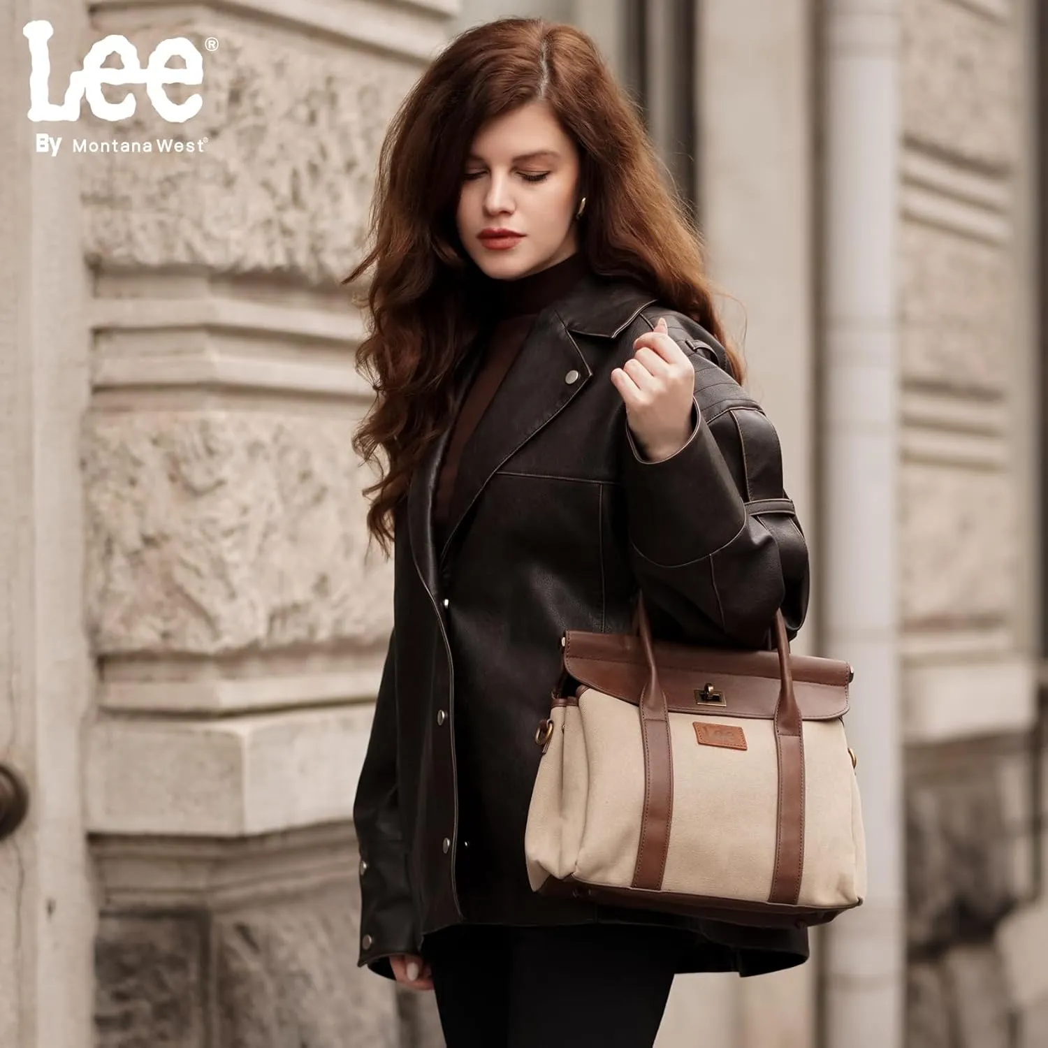 Montana West x Lee Purses and Handbags for Women, Top-Handle Satchel Purse Tote Shoulder Bag Crossbody Messenger Bag