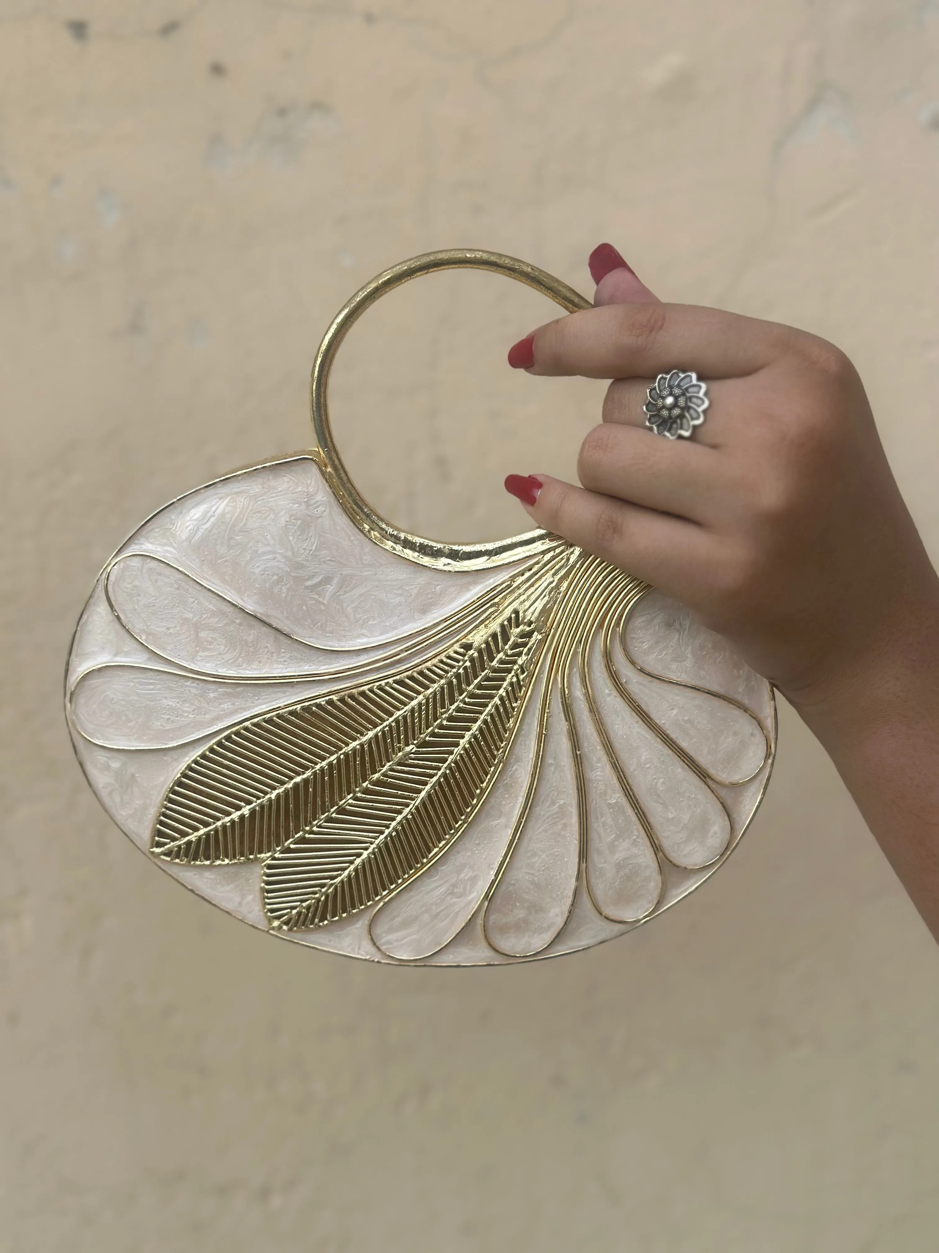 Mother of pearl clutch