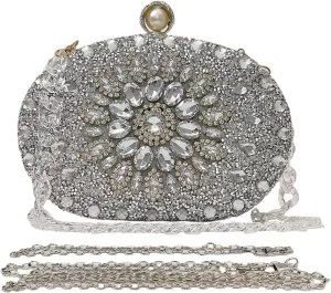 Multicolor Rhinestone Women Evening Clutch Purse Bridal Sparkly Diamond Bag Crystal Handbags Prom Wedding Cocktail Purse