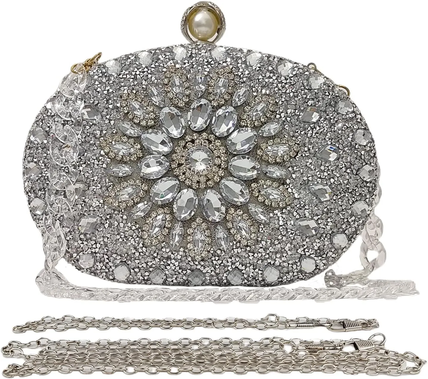 Multicolor Rhinestone Women Evening Clutch Purse Bridal Sparkly Diamond Bag Crystal Handbags Prom Wedding Cocktail Purse