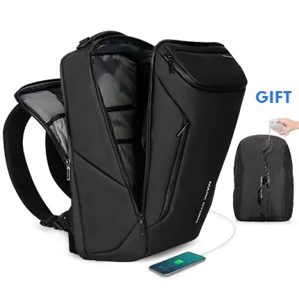 Multifunctional Waterproof 15.6 inch Laptop Bag USB Travel Bag