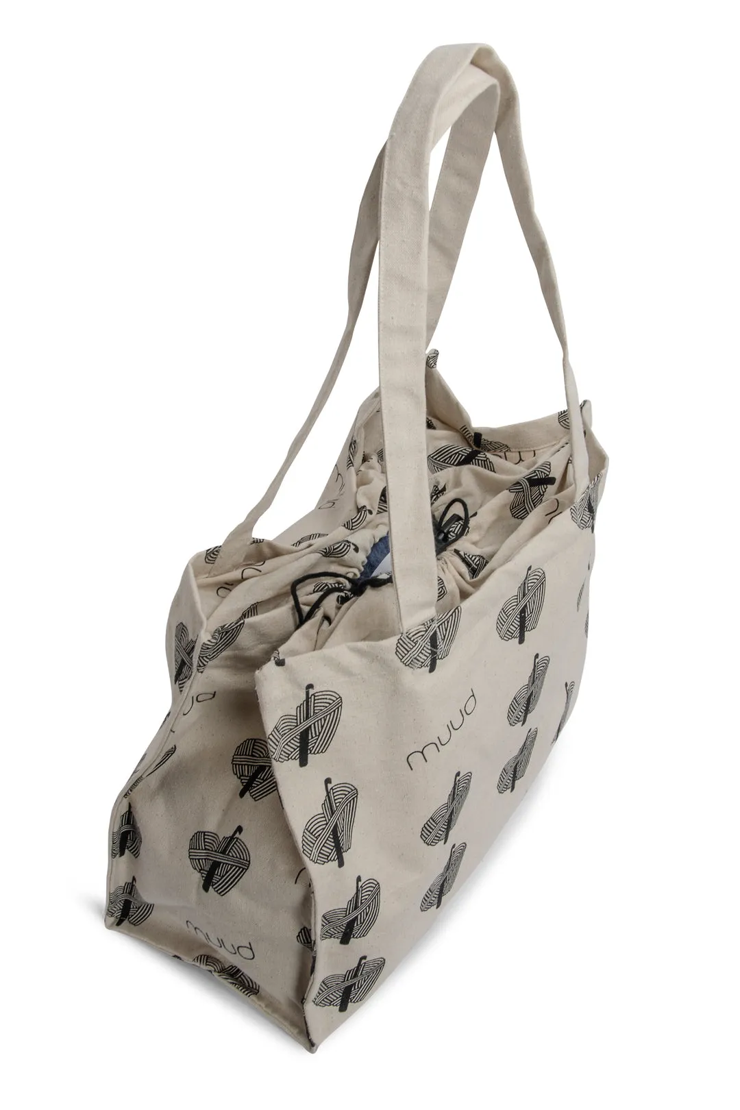 Muud Recycled Shopper - Crocheted Heart