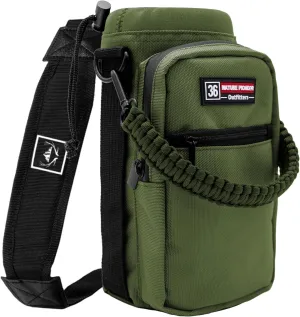 NATURE PIONEOR Water Bottle Carrier with Adjustable Strap - Insulated Sleeve Pouch Water Bottle Holder Bag with Paracord Handle & 2 Storage Pockets for 18/24/25/26/32/36/40/46oz, Hiking, Camping, Gym