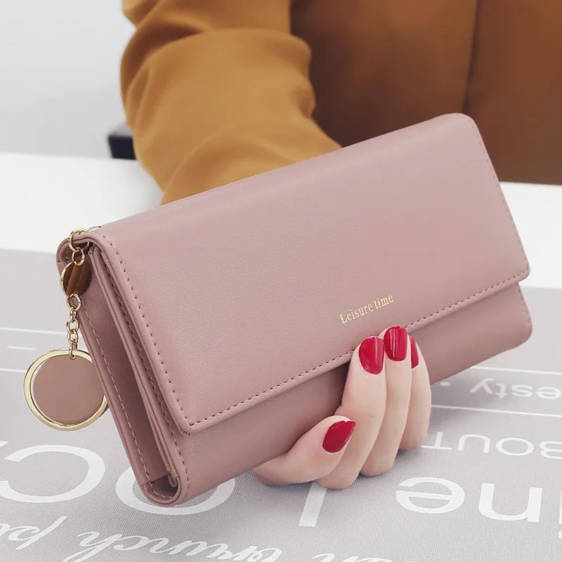 New Fashion Women Wallets Long Style Multi-Functional Wallet Purse Fresh PU leather Female Clutch Card Holder