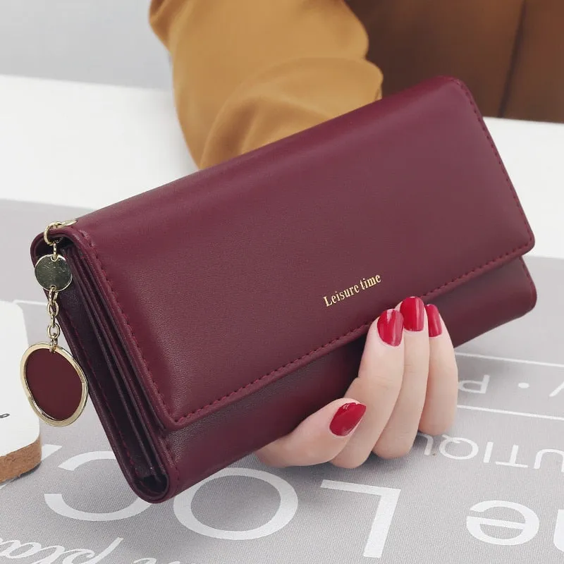 New Fashion Women Wallets Long Style Multi-Functional Wallet Purse Fresh PU leather Female Clutch Card Holder