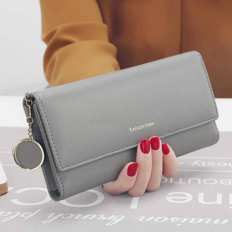 New Fashion Women Wallets Long Style Multi-Functional Wallet Purse Fresh PU leather Female Clutch Card Holder