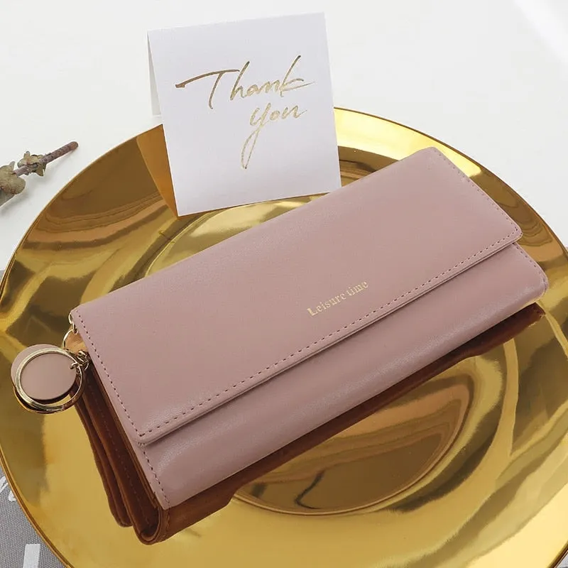 New Fashion Women Wallets Long Style Multi-Functional Wallet Purse Fresh PU leather Female Clutch Card Holder