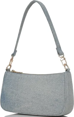 NIUEIMEE ZHOU Denim Shoulder Bag for Women Retro Classic Clutch Tote HandBags Crossbody Purses