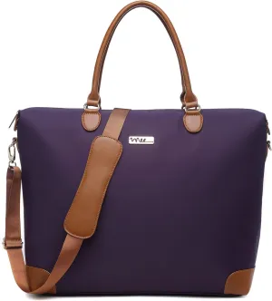 NNEE® Large Oversized Water Resistance Nylon Tote Bag With Multiple Pocket Design - Purple 2