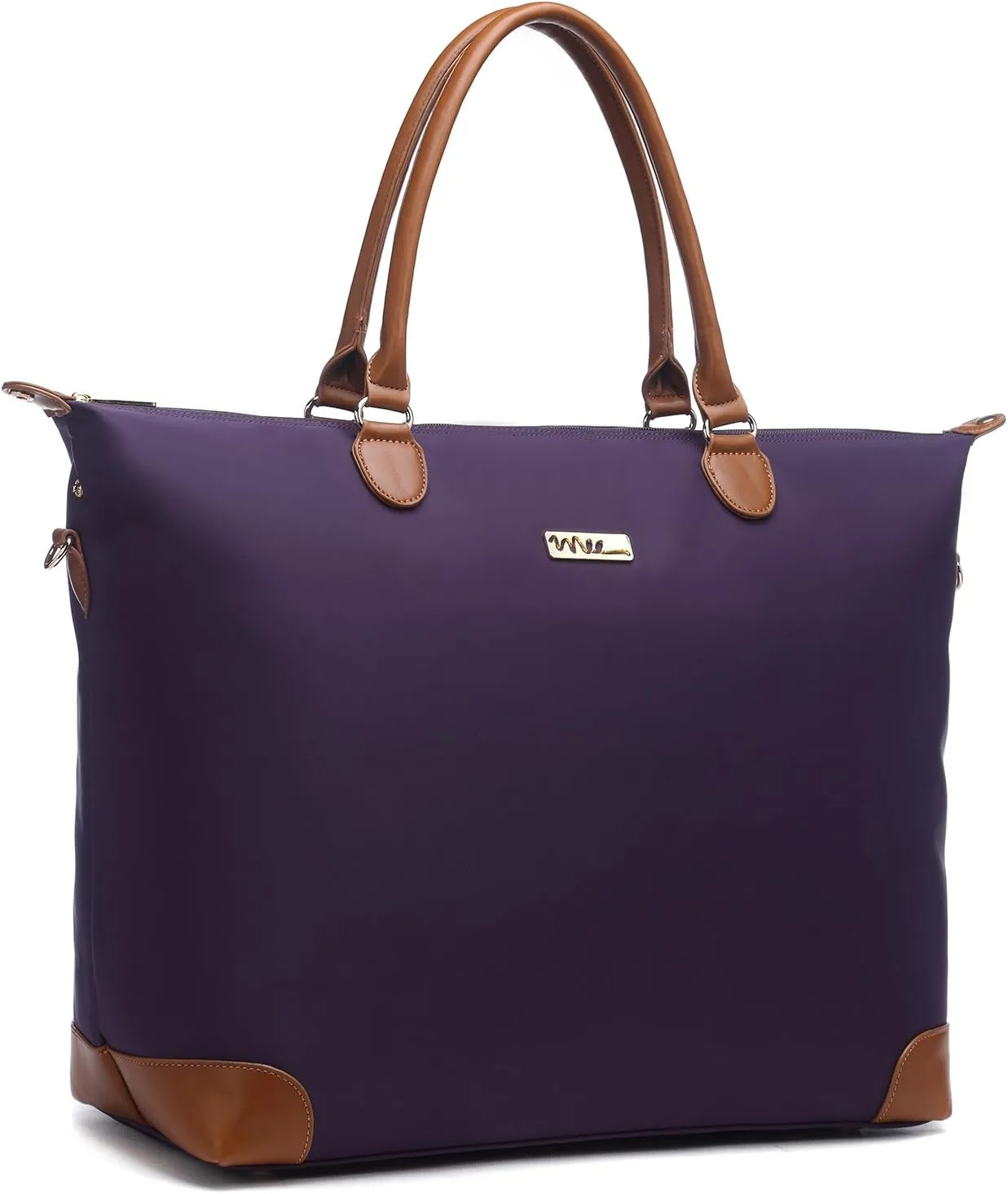 NNEE® Large Oversized Water Resistance Nylon Tote Bag With Multiple Pocket Design - Purple 2