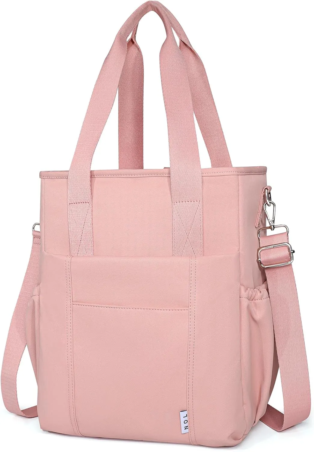 NOL Insulated Lunch Bag for Women,Large Spacious Lunch Tote Bag With Removable Adjustable Shoulder Strap with Multi Pockets,Leakproof Cooler Bag, Nylon Waterproof Lunch Box for Work,Dark pink