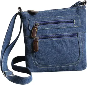 NOLITOY Bags for Women Tote Purse for Women Vintage Denim Crossbody Bag Women's Casual Square Zippered Shoulder Bag