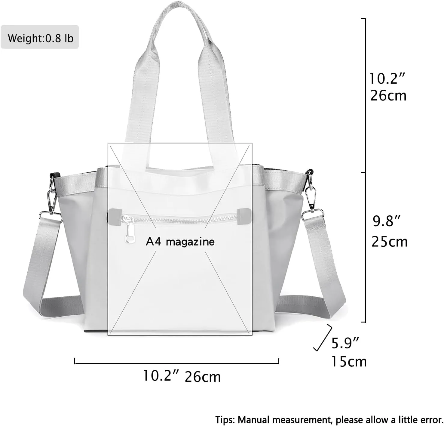 Nylon Crossbody Bags for Women Tote Bag with Pockets Satchel Purse Handbags Shoulder Bags Travel Messenger Bag