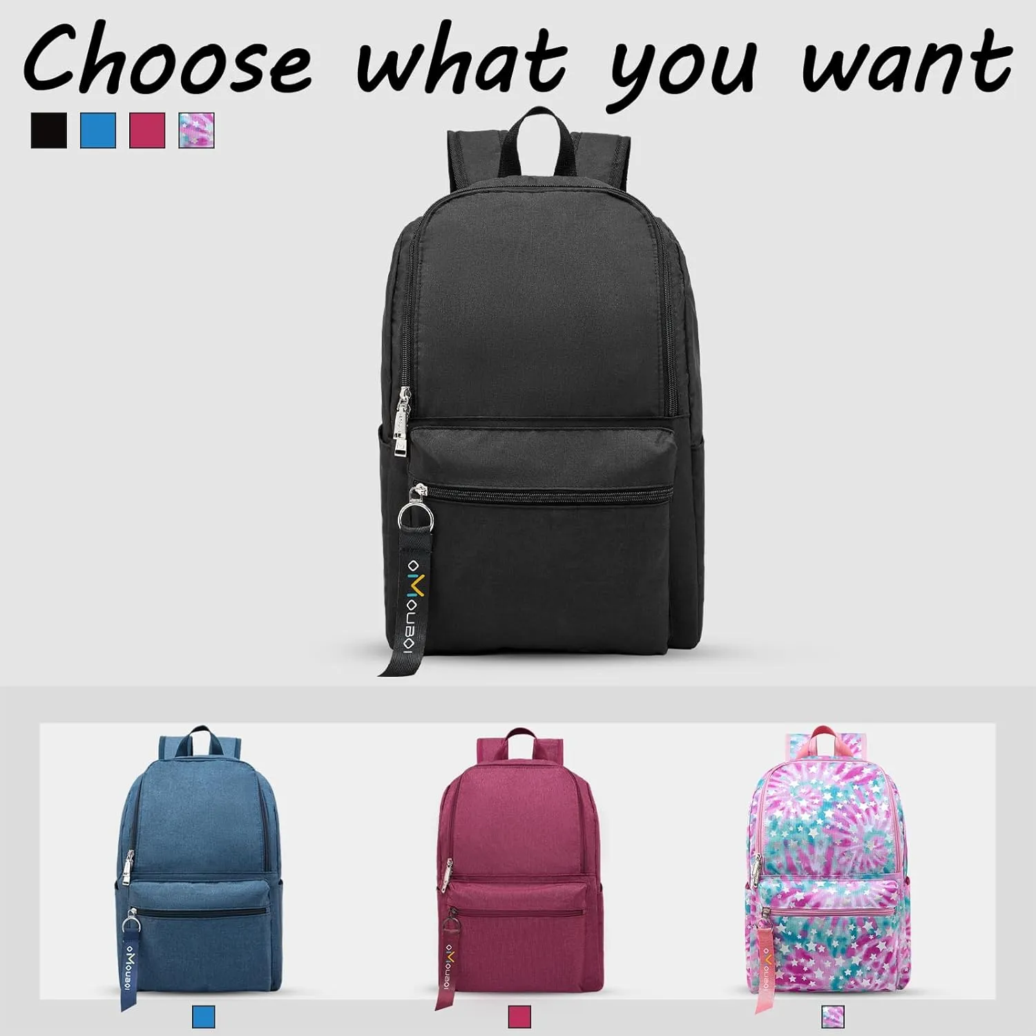 OMOUBOI Casual Daypacks Superbreak Backpack 14 inch Laptop Backpack for Women & Men Fits Tourism Business (Black)