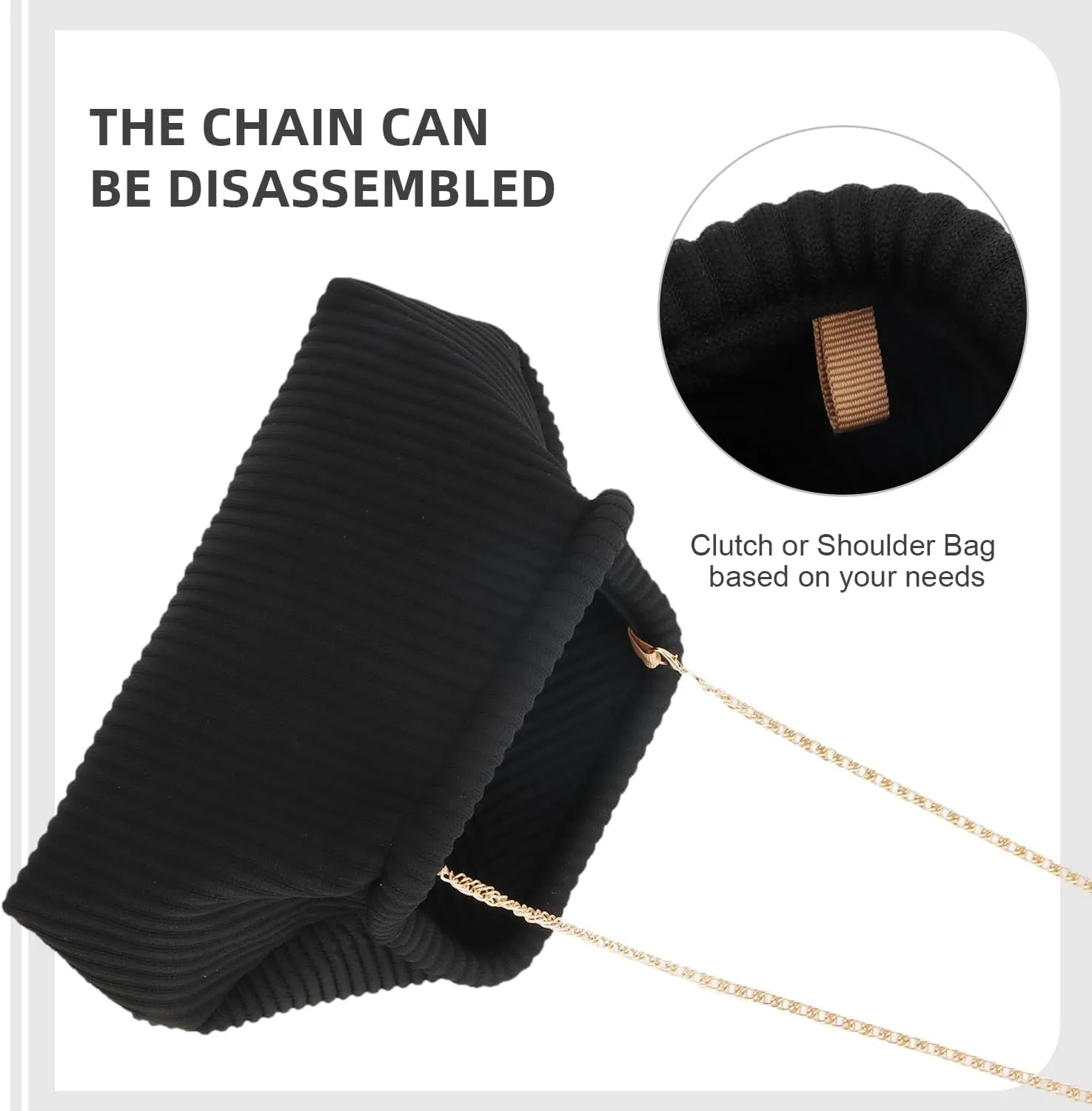 Oweisong Woven Clutch Purses for Women Cloud Pouch Dumpling Bag Crochet Crosbody Tote Handbag for 2024 Summer