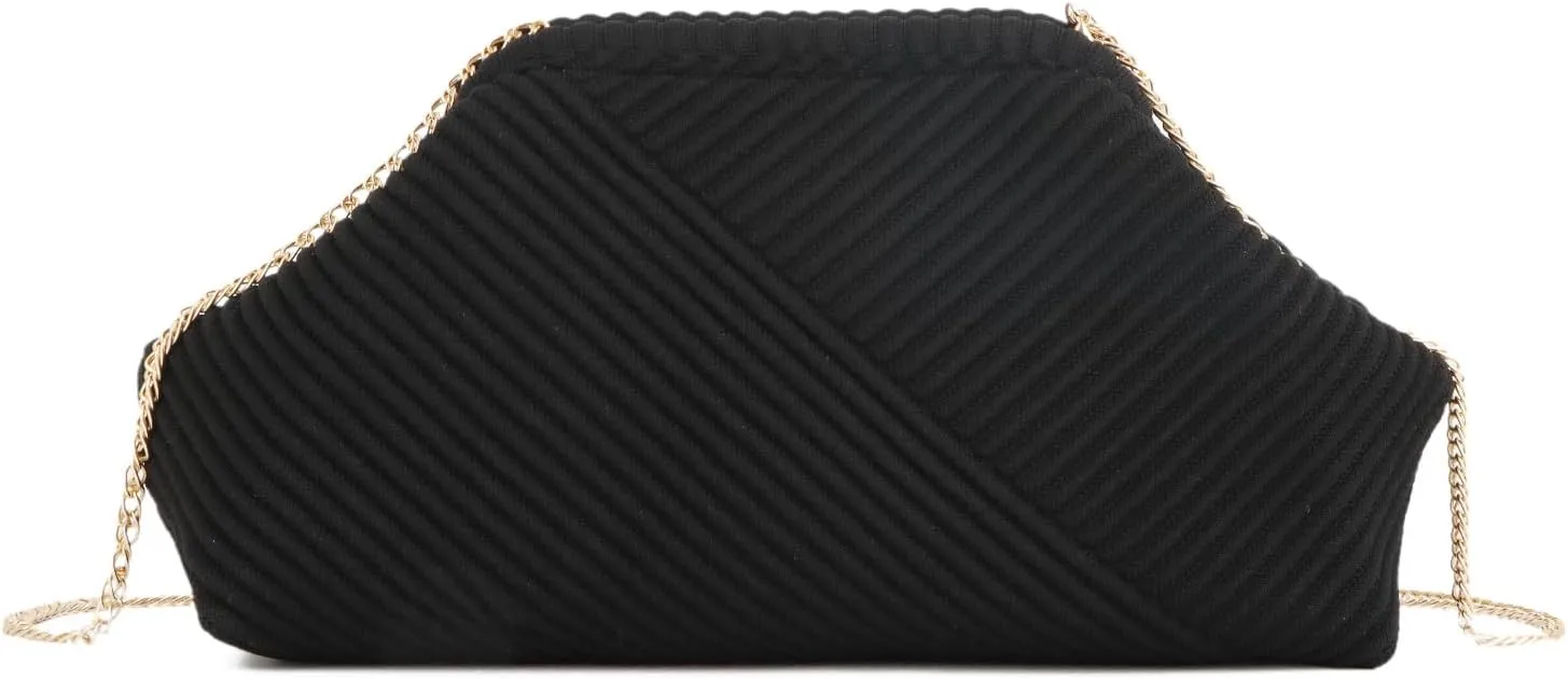 Oweisong Woven Clutch Purses for Women Cloud Pouch Dumpling Bag Crochet Crosbody Tote Handbag for 2024 Summer