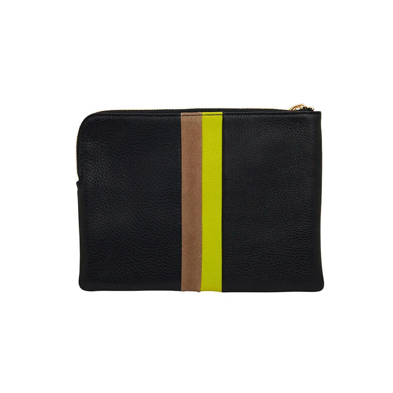 Paige Clutch Stripe - Navy Multi