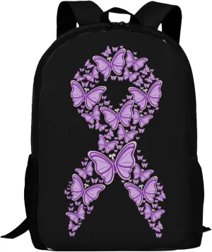 Pancreatic Cancer Awareness Backpack Lightweight Large Capacity Laptop Backpack Travel Backpacks for Unisex
